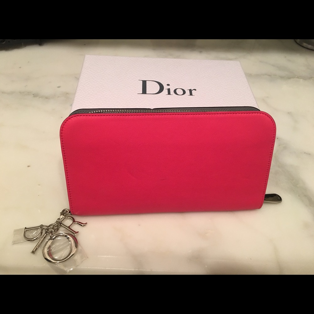 Authentic DIOR zip around wallet